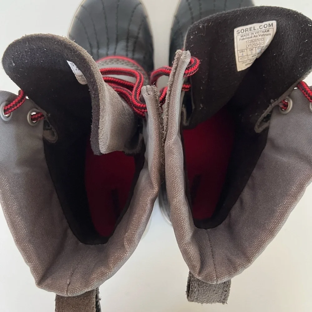 Sorel Slimpack II Youth Big Kids Lace Waterproof Winter Snow Boots, size 4